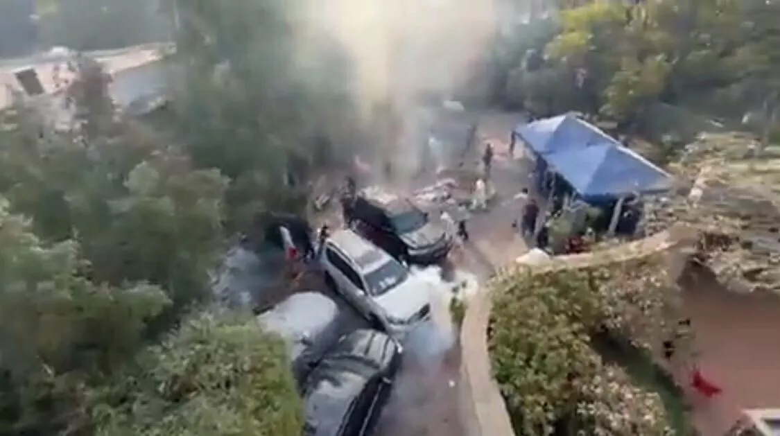 tear gas fired by police land inside imran khan s zaman park residence photo pti twitter tear gas fired by police land inside imran khan s zaman park residence photo pti twitter