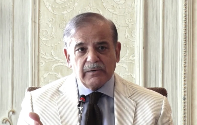prime minister shehbaz sharif addressing the federal cabinet on may 12 2023 photo screengrab