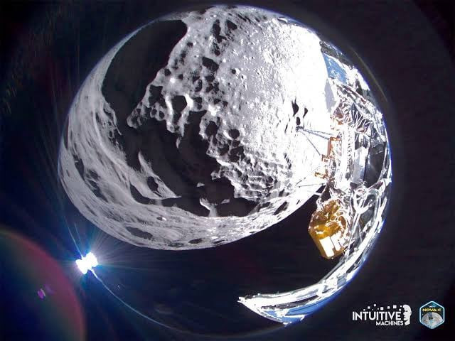 moon lander odysseus mission to be cut short after sideways touchdown moon lander odysseus mission to be cut short after sideways touchdown