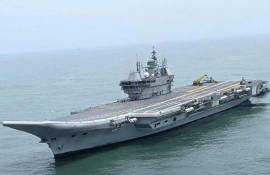 designed by the indian navy the ins vikrant is the largest warship to be built in the country photo coutesy cochin shipyard ltd