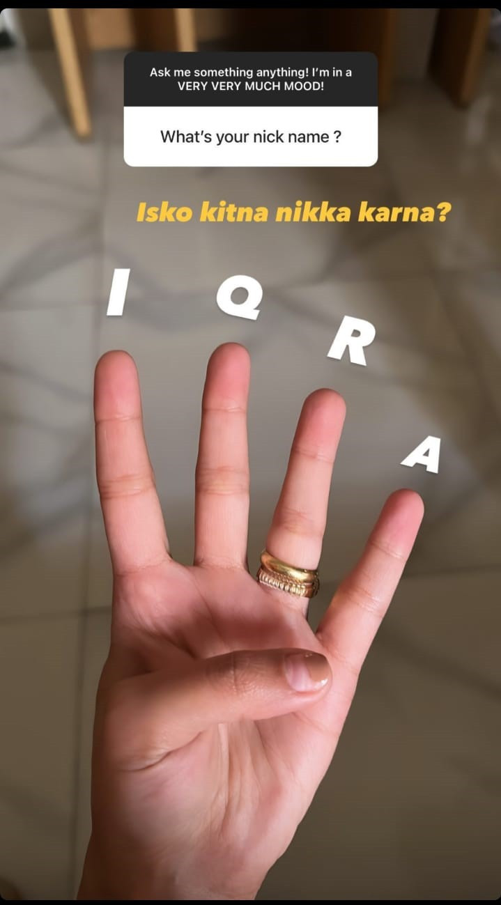 Iqra Aziz tells all during recent Instagram session