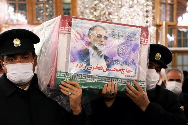 coffin of iranian nuclear scientist mohsen fakhrizadeh in mashhad iran november 29 2020 photo reuters coffin of iranian nuclear scientist mohsen fakhrizadeh in mashhad iran november 29 2020 photo reuters
