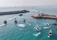 irgc navy s speedboats move during an exercise in abu musa island in this picture obtained on august 2 2023 photo reuters