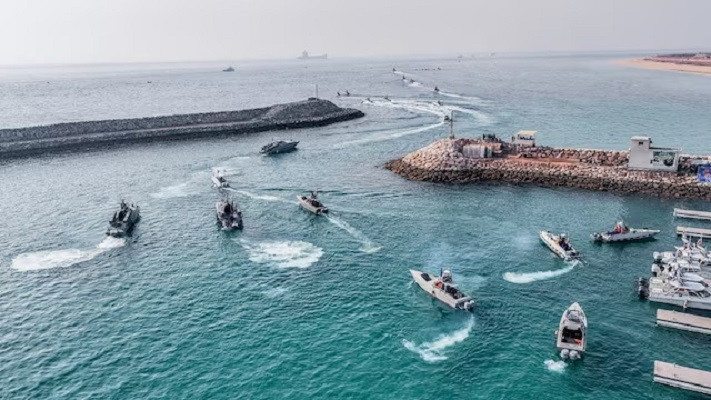 irgc navy s speedboats move during an exercise in abu musa island in this picture obtained on august 2 2023 photo reuters