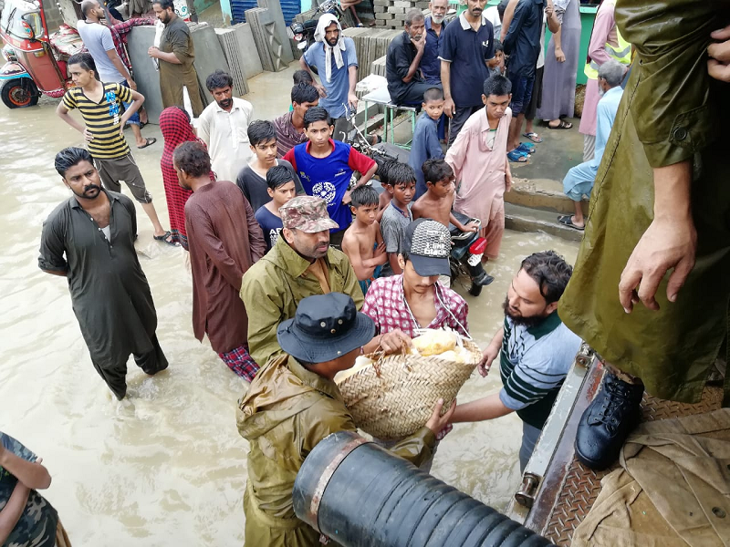 more than 70 army and pakistan rangers sindh rescue and relief teams are assisting civil administration photo ispr