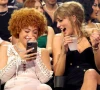 taylor swift arrives at super bowl with ice spice and este haim to support travis kelce taylor swift arrives at super bowl with ice spice and este haim to support travis kelce