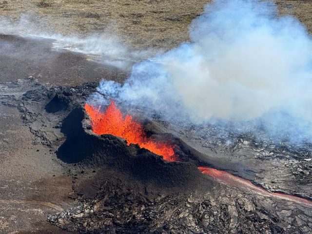 lava spurts and flows after the eruption of a volcano in the reykjanes peninsula iceland july 12 2023 photo reuters lava spurts and flows after the eruption of a volcano in the reykjanes peninsula iceland july 12 2023 photo reuters