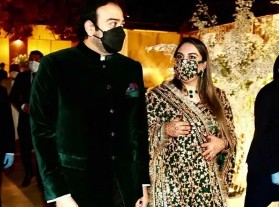bakhtawar bhutto s emerald green reception outfit took 800 hours to make
