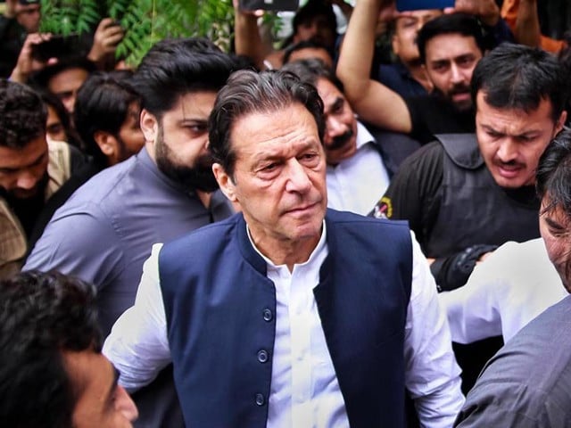 former prime minister imran khan arrives for hearing in an anti terrorism court atc on august 25 2022 in islamabad photo app