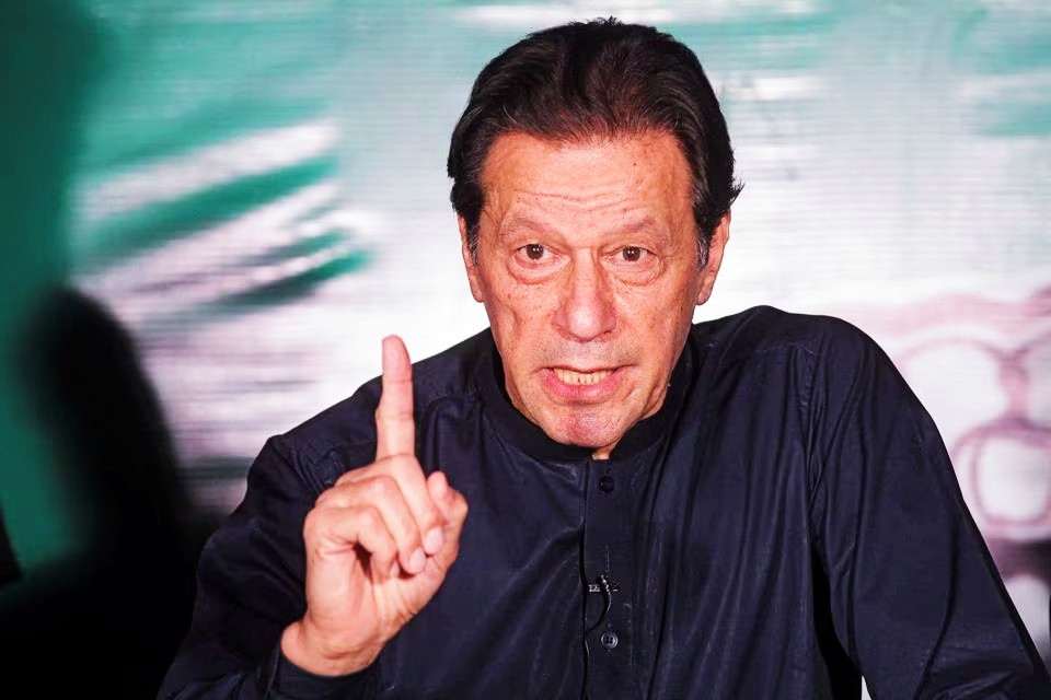 former prime minister imran khan gestures as he speaks to the members of the media at his residence in lahore may 18 2023 photo reuters