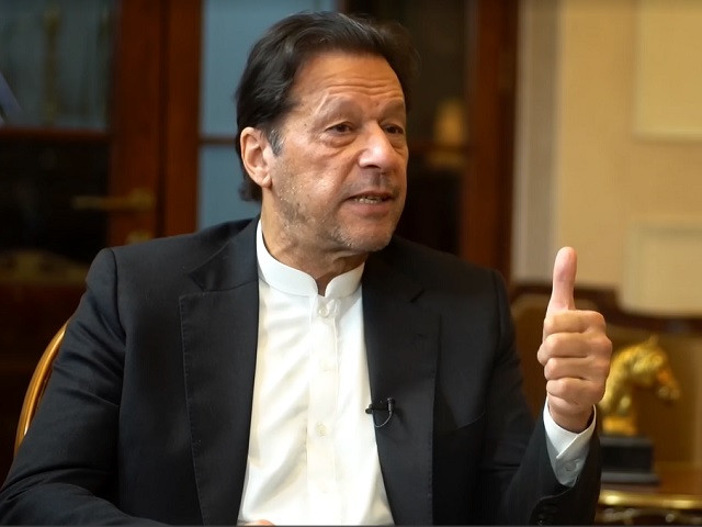 pti chief imran khan gestures during an interview with voa photo screengrab