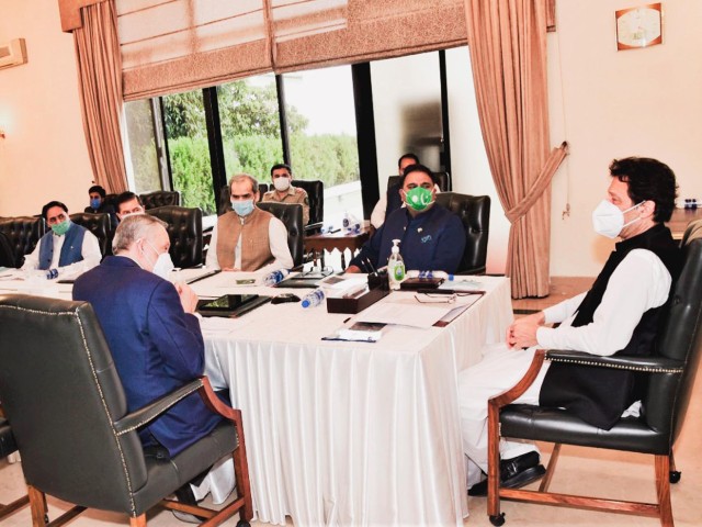 prime minister imran khan chairs a meeting on new projects initiated by ministry of science and technology at islamabad on august 21 2020 photo pid
