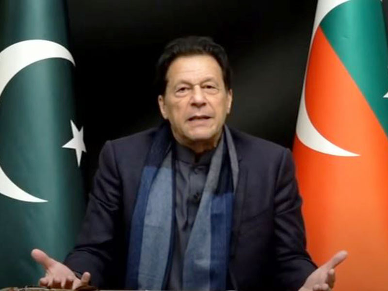 former prime minister imran khan addressing from his residence in lahore s zaman park on february 1 2023 screengrab