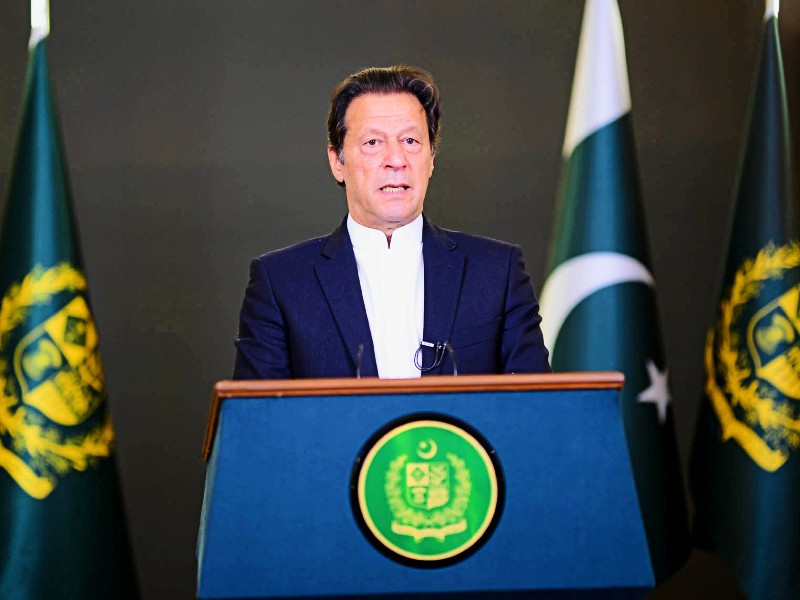 prime minister imran khan addressing the nation during a live telecast on november 3 2021 photo pid
