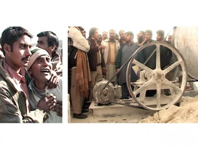 labourer deliberately crushed in stone grinding machine