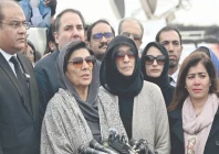 imran khan s sister aleema khan speaks to media outside adiala jail in rawalpindi photo afp file imran khan s sister aleema khan speaks to media outside adiala jail in rawalpindi photo afp file