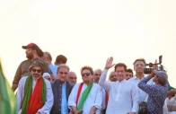 pti chief imran khan along with other party leader during azadi march in islamabad on may 25 2022 photo facebook pti