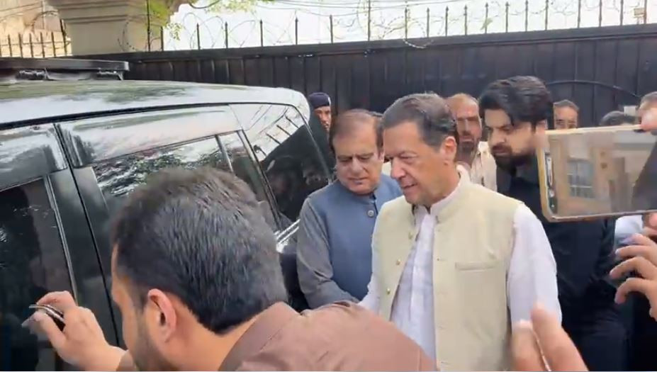 pti chief imran khan at the ihc on oct 10 2022 screengrab