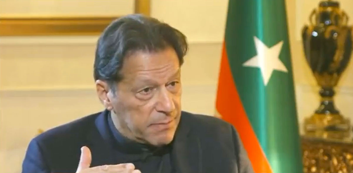 screengrab from pti chairman imran khan s interview with the bbc on thursday january 19 2023