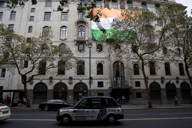 an india national flag is attached to india house where the high commission of india is located in london britain september 19 2023 photo reuters an india national flag is attached to india house where the high commission of india is located in london britain september 19 2023 photo reuters