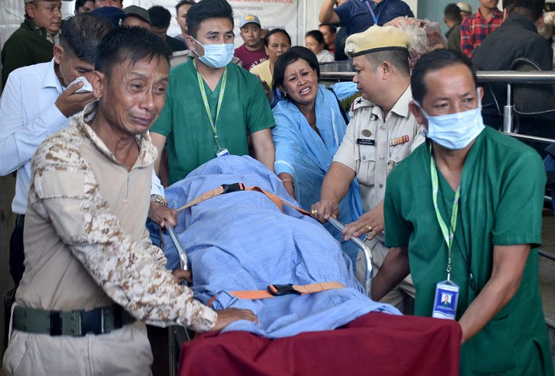 the body of chingtham anand a sub divisional police officer sdpo in imphal manipur india october 31 2023 photo reuters