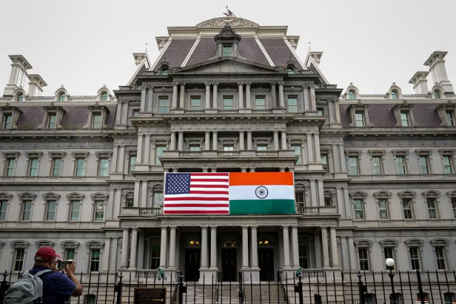 the flags of the united states and india are displayed on the eisenhower executive office building at the white house in washington us june 21 2023 photo reuters the flags of the united states and india are displayed on the eisenhower executive office building at the white house in washington us june 21 2023 photo reuters