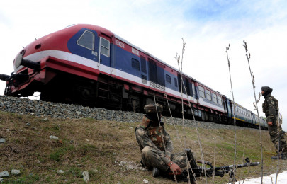 india railways suspends kashmir service amid unrest