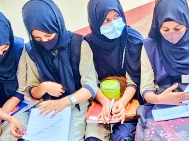for over a month now six students at the government pre university college in udupi have not been allowed to enter classes for wearing hijab photo courtesy ht