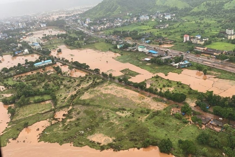 heavy monsoon rains in the raigad district of maharashtra state have caused flooding photo afp