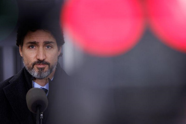 canada s prime minister justin trudeau attends a news conference at rideau cottage as efforts continue to help slow the spread of the coronavirus disease covid 19 in ottawa ontario canada november 20 2020 photo reuters