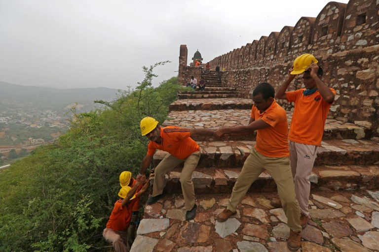 several people reportedly taking selfies near a historical fort in northern india were among nearly 80 killed by lightning strikes photo afp