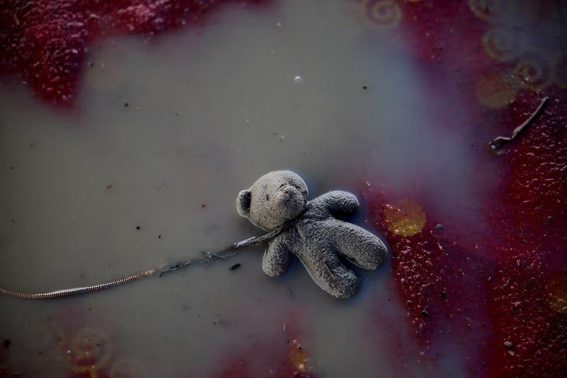 A soft toy is seen at the site where believers had gathered for a Hindu religious congregation, following which a stampede occurred, in Hathras district of the northern state of Uttar Pradesh, India, July 3, 2024. PHOTO: REUTERS