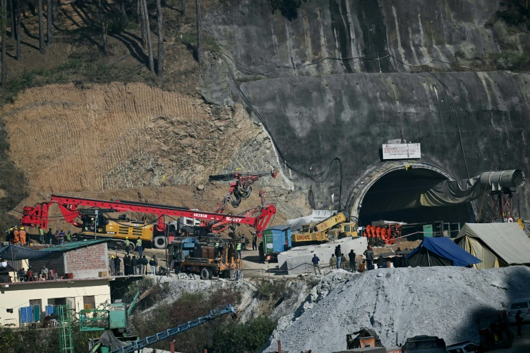 the silkyara road tunnel in northern india which partially collapsed on november 12 photo afp