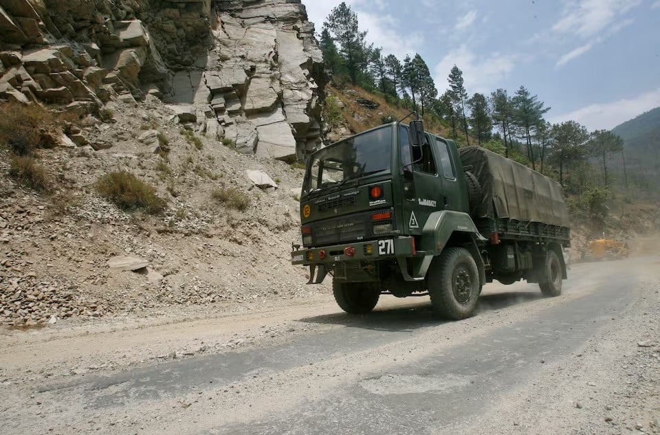an indian army truck drives along tezpur tawang highway in arunachal pradesh india may 28 2012 photo reuters