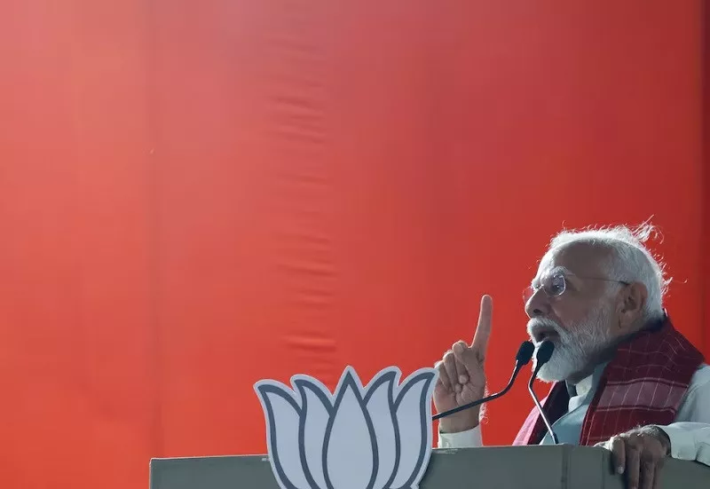 india s prime minister modi delivers a speech as he attends an election campaign at bengaluru karnataka india april 20 2024 photo reuters india s prime minister modi delivers a speech as he attends an election campaign at bengaluru karnataka india april 20 2024 photo reuters