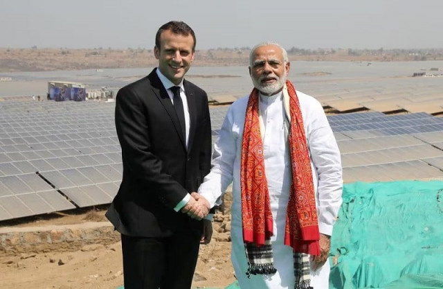 indian prime minister narendra modi and french president emmanuel macron at a solar power plant in mirzapur india march 12 2018 photo reuters indian prime minister narendra modi and french president emmanuel macron at a solar power plant in mirzapur india march 12 2018 photo reuters