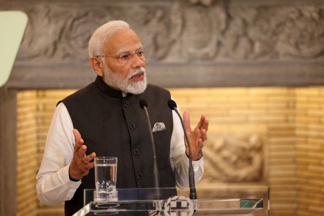 india s prime minister narendra modi speaks during a joint press conference at the maximos mansion in athens greece august 25 2023 photo reuters india s prime minister narendra modi speaks during a joint press conference at the maximos mansion in athens greece august 25 2023 photo reuters