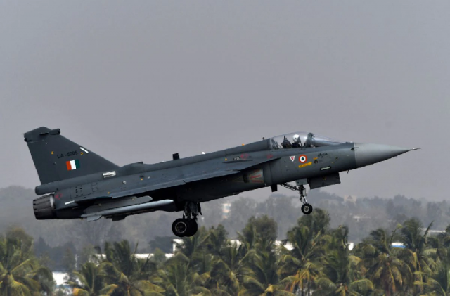 an indian air force iaf light combat aircraft tejas flies during the aero india 2021 air show at yelahanka air base in bengaluru india february 3 2021 photo reuters