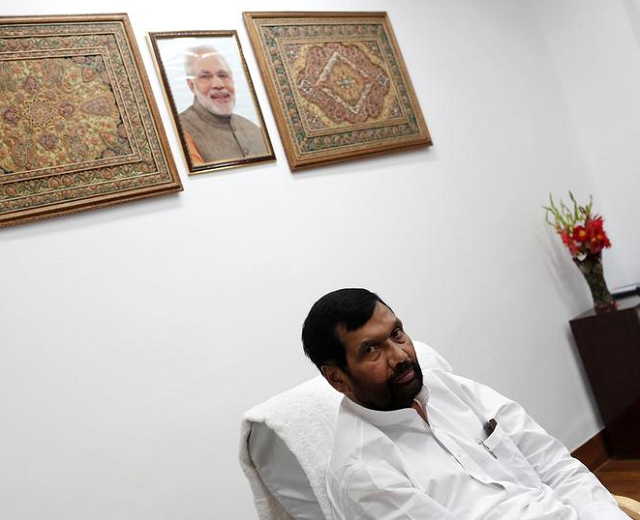 india s food minister ram vilas paswan speaks during an interview with reuters in new delhi november 12 2014 photo reuters