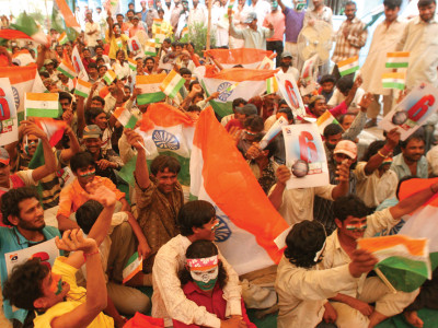 away from home indians cheer on their team from malir s jail as pakistanis watch away from home indians cheer on their team from malir s jail as pakistanis watch