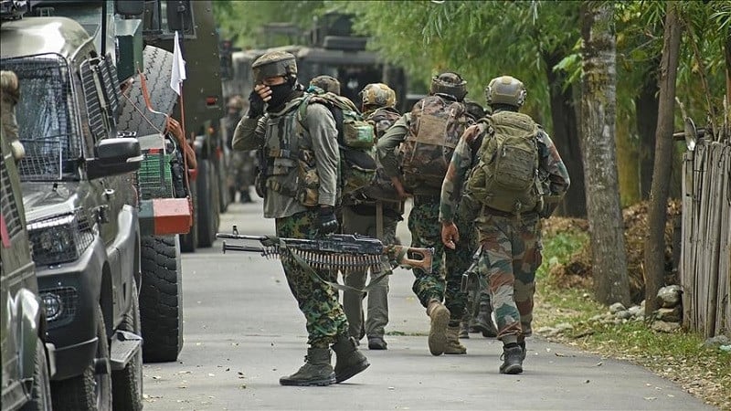 indian soldiers in iiojk photo anadolu agency