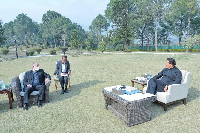 prime minister imran khan met iranian minister for interior dr ahmad vahidi on feb 14 2022 photo pid