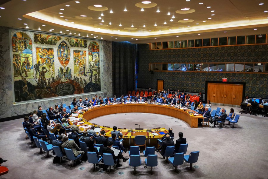 the united nations security council s semi annual briefing on the implementation of resolution 2231 which endorsed the joint comprehensive plan of action jcpoa on iran s nuclear program at the un headquarters in new york photo xinhua file
