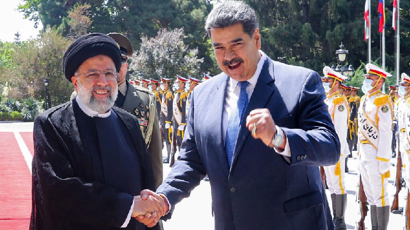 iran s president ebrahim raisi receives venezuelan counterpart nicolas maduro in tehran photo afp