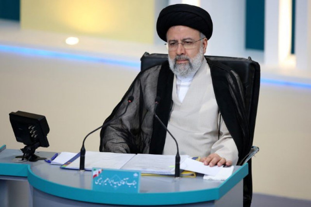 presidential candidate ebrahim raisi attends an election debate at a television studio in tehran iran june 8 2021 photo reuters