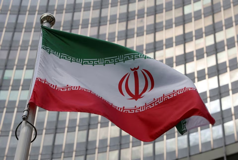 the iranian flag in front of the international atomic energy agency iaea organisation s headquarters in vienna austria photo reuters