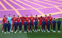 iran players line up during the national anthems before the match photo reuters iran players line up during the national anthems before the match photo reuters