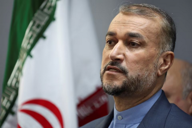 iranian foreign minister hossein amirabdollahian speaks during a joint press in beirut lebanon october 13 2023 photo reuters iranian foreign minister hossein amirabdollahian speaks during a joint press in beirut lebanon october 13 2023 photo reuters