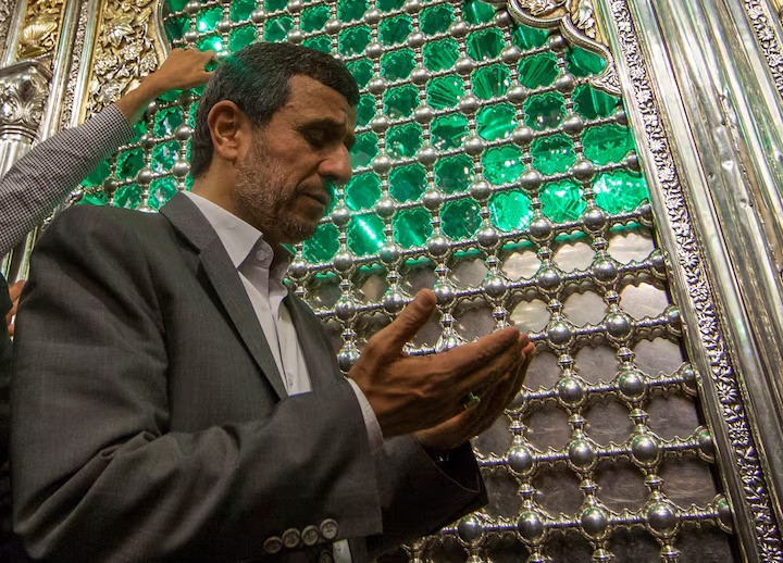 iranian president mahmoud ahmadinejad visits the holy shrine of hazrat abbas in kerbala 110 km 68 miles south of baghdad july 19 2013 photo reuters