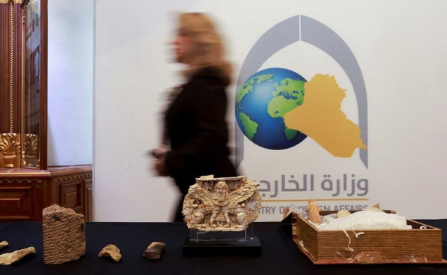 ancient artifacts are displayed at the ministry of foreign affairs in baghdad iraq july 8 2024 photo reuters ancient artifacts are displayed at the ministry of foreign affairs in baghdad iraq july 8 2024 photo reuters